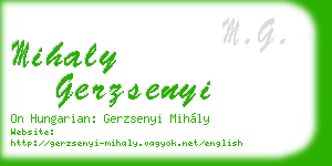 mihaly gerzsenyi business card